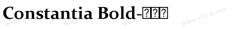 Constantia Bold字体转换